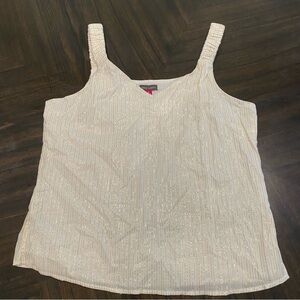 Vince Camuto Womens Metallic Pinstripe Pullover Top Size Medium